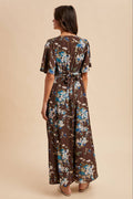 FLORAL FLUTTER BUTTON DOWN MAXI