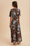 FLORAL FLUTTER BUTTON DOWN MAXI