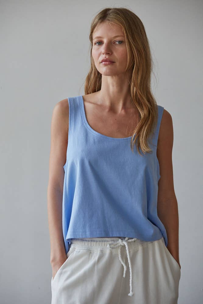 Cotton Scoop Neck Tank Top 4 Colors