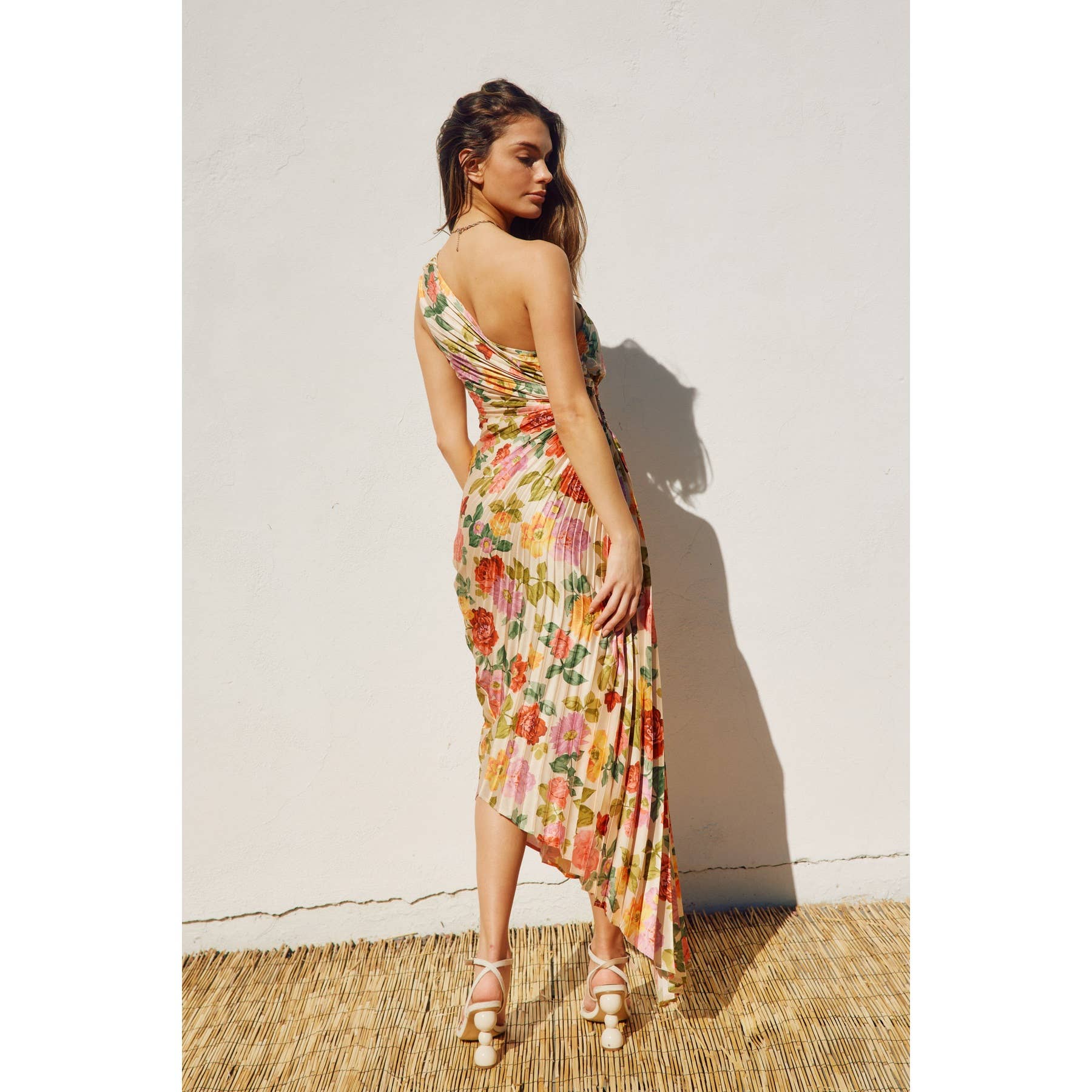 Gift of Love Asymmetrical Pleated Maxi Dress