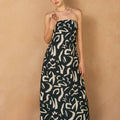Gigi Modern Strapless Drape Back Maxi Dress