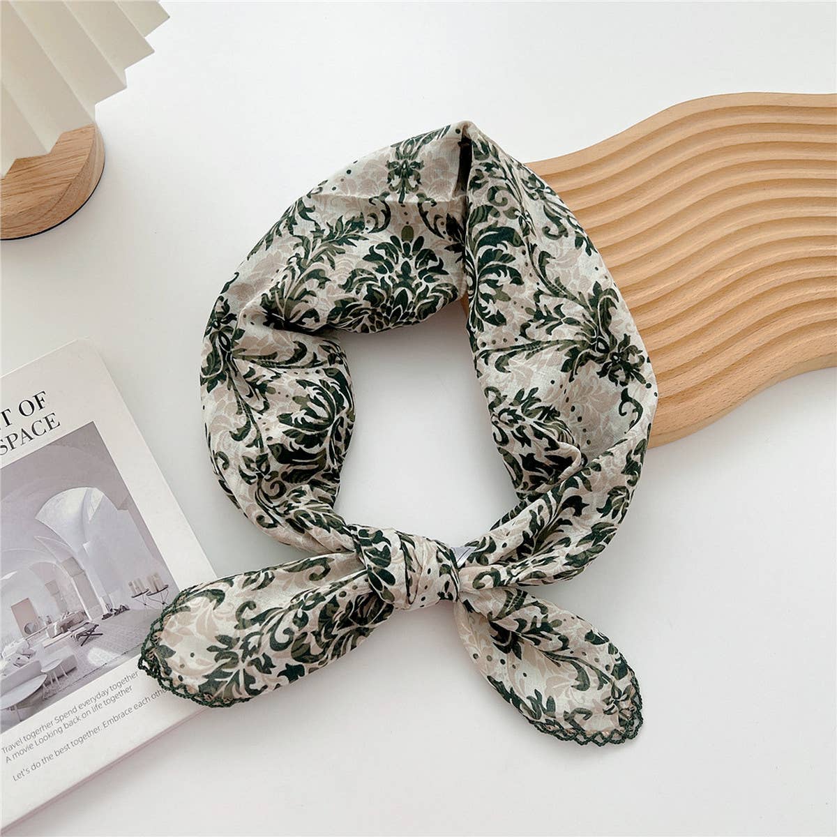 Cotton Linen Square Scarf for Women’s Neck Wrap_CWMS0672