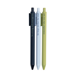 Faith-based pens writing spiritual phrases in ink, laid out on a flat-lay with a notepad.

