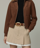 Suede Belt with Organic Shape Buckle | Everyday accessory