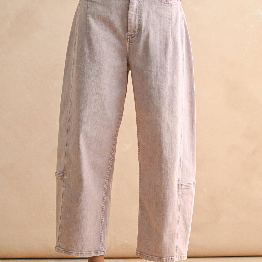 POP COLOR BARREL PANTS