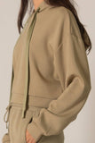 P. CILL Butter Modal Cropped Hoodie Top