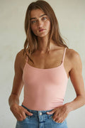 Seamless Double Layer Spaghetti Strap Bodysuit