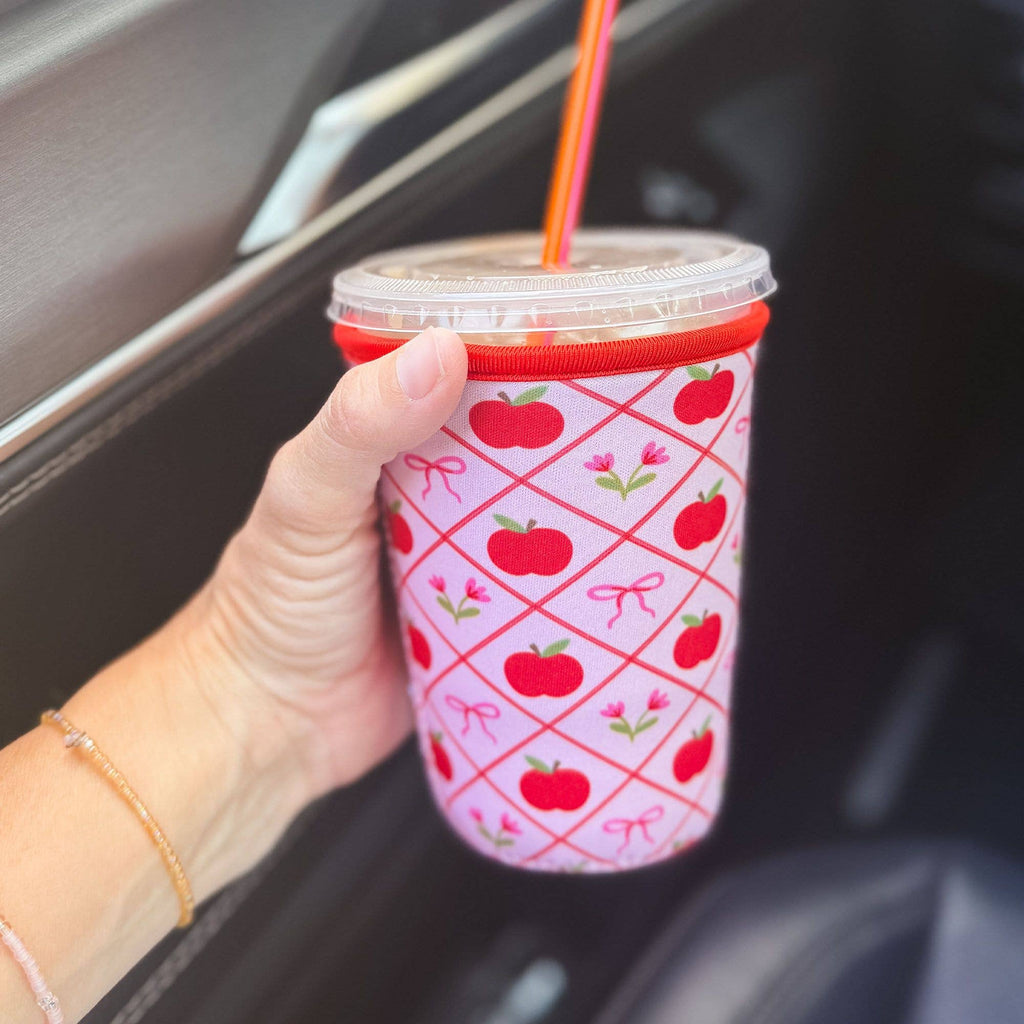 Apples & Bows Teacher Drink Sleeve