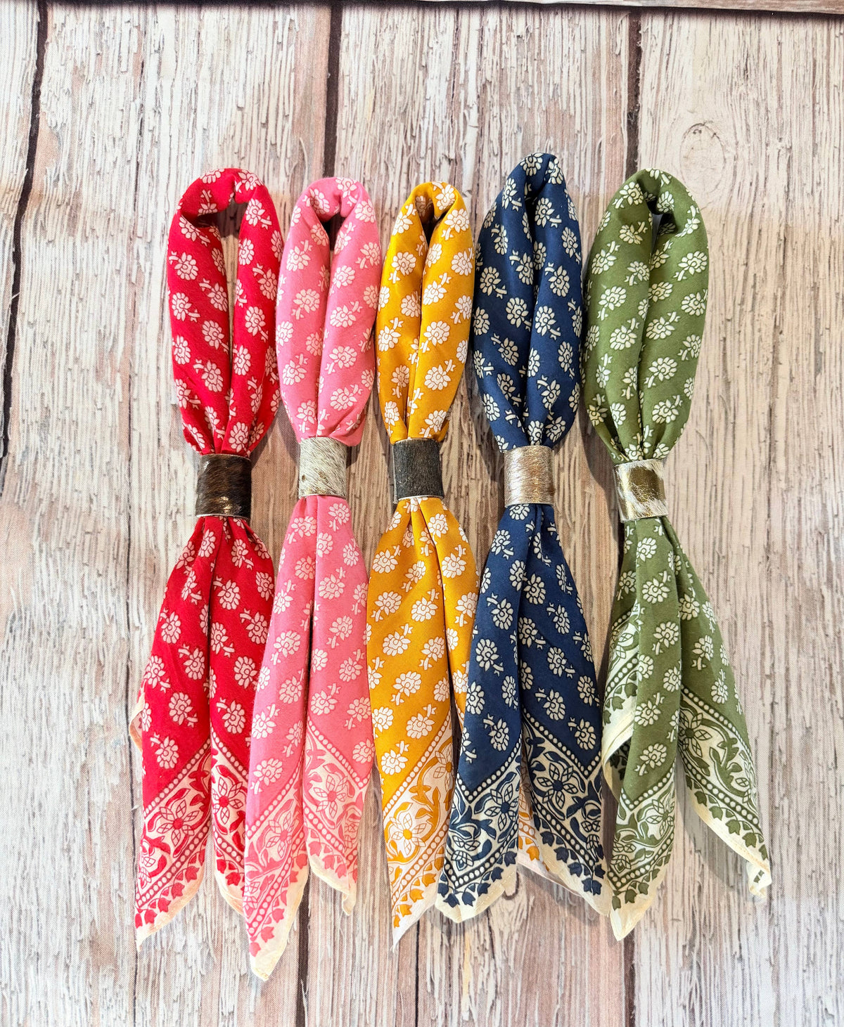 Olive Floral Bandanas