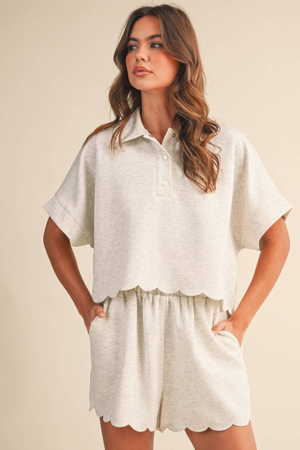 SCALLOPED EDGE SHORTS