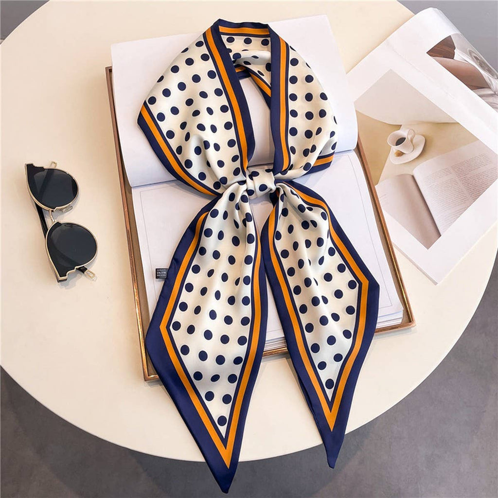 Skinny Silk Scarf for Hair, Neck or Bag Wrap_CWASC1512🎗️