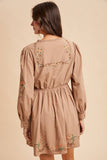 Embroidered Homestead Cotton Mini Dress