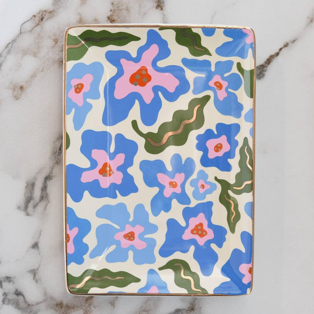 Porcelain Trinket Tray | Trippy Daisies