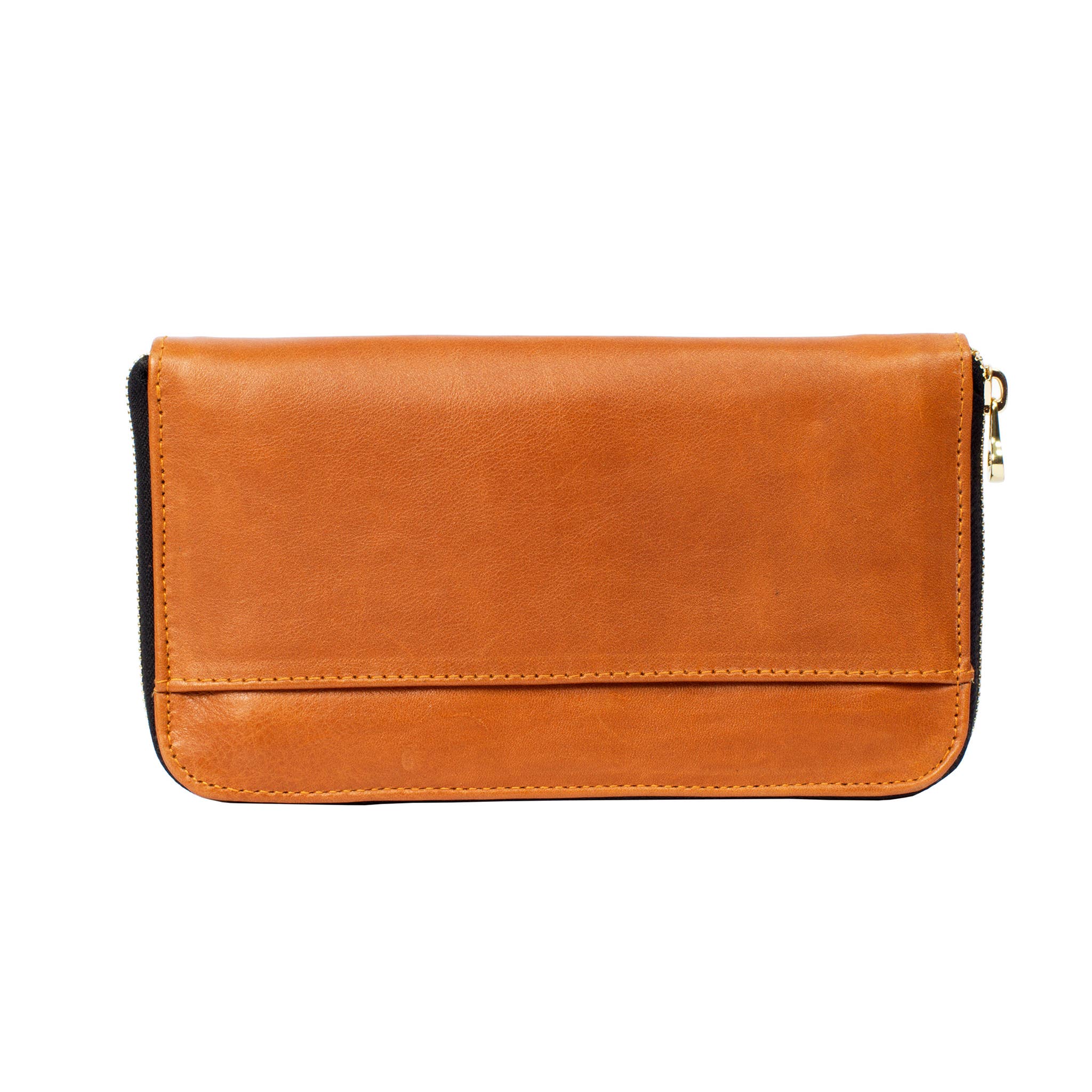 Accordion Leather Zip Wallet