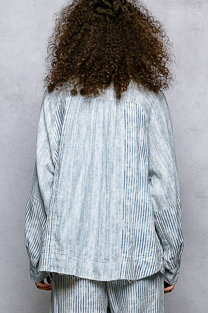 Raegan Woven Stripes Top
