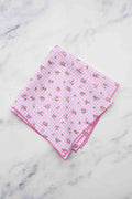 Floral Gingham Cotton Square Scarf