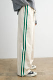 Striped Wide-Leg Drawstring Track Pants - BMP8039