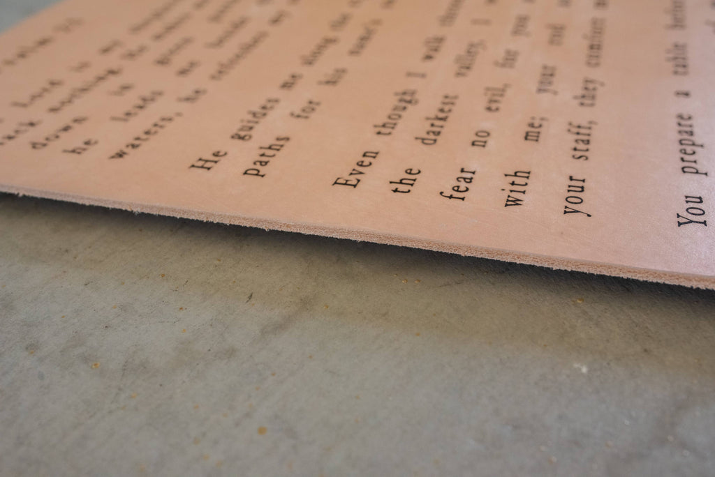 Goodness + Love Leather Banner