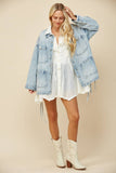 Side Tie Denim Jacket