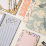 Blossom List Notepad - Blue Floral To-Do List