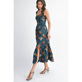 Floral Jacquared Maxi Dress