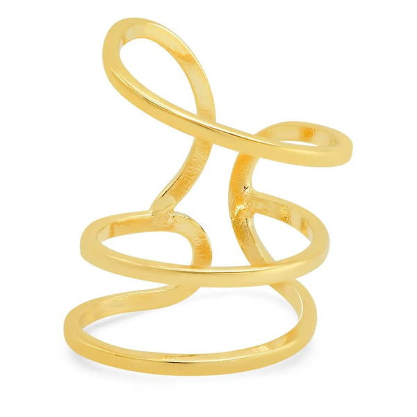 Abstract Gold Ear Cuff