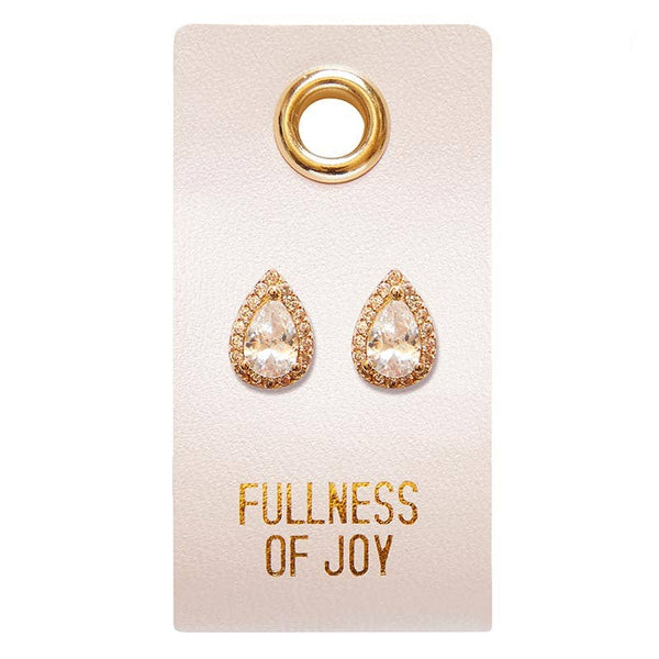 Stud Earrings - Fullness of Joy - Droplet