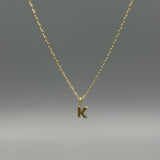 Gold Block Letter Necklace