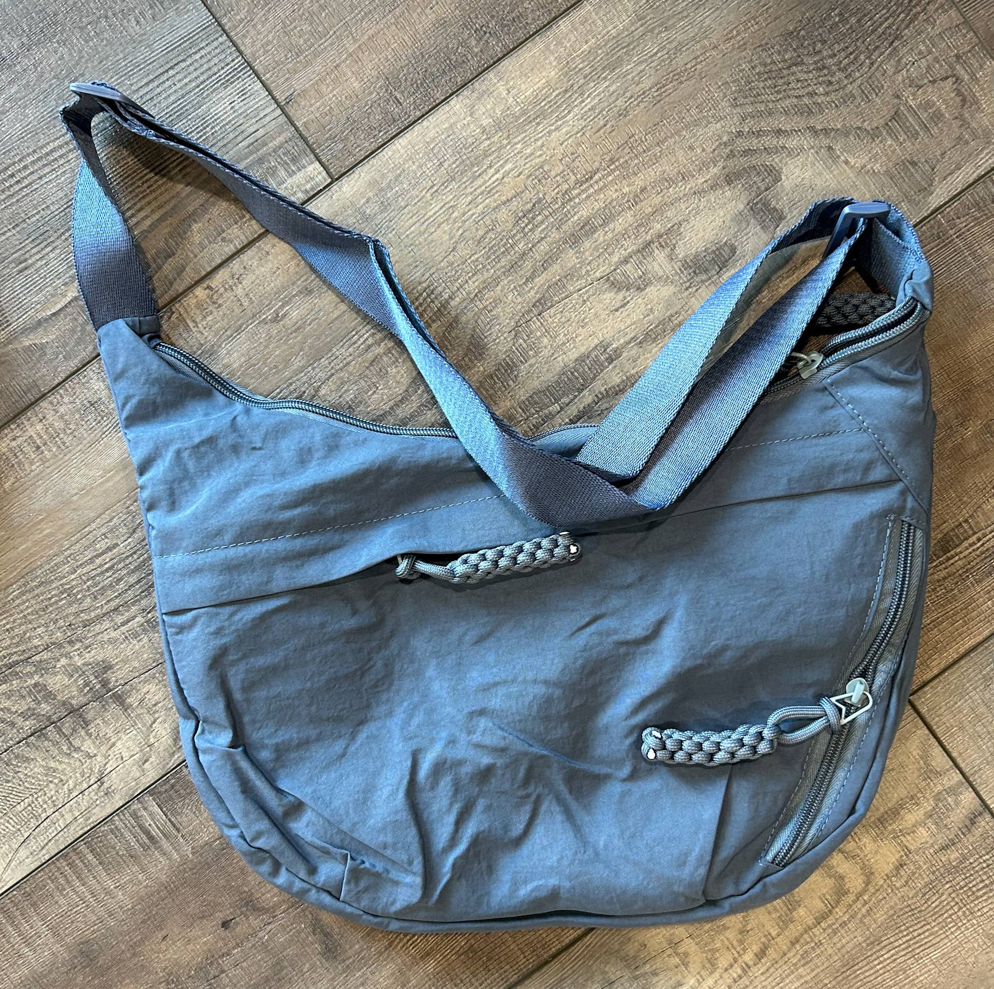 Large Nylon Crescent 3 Zipper Bag
