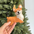 Corgi Wool Christmas Ornament 