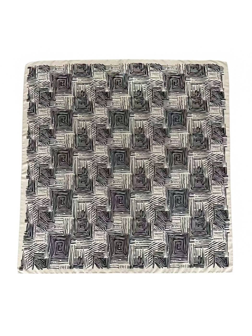 Scarvii - Abstract Geometric Line Square Scarf