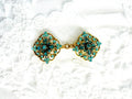 Blue & Gold Cinch Clip, Gilded Sweater Clasp KardiKlip