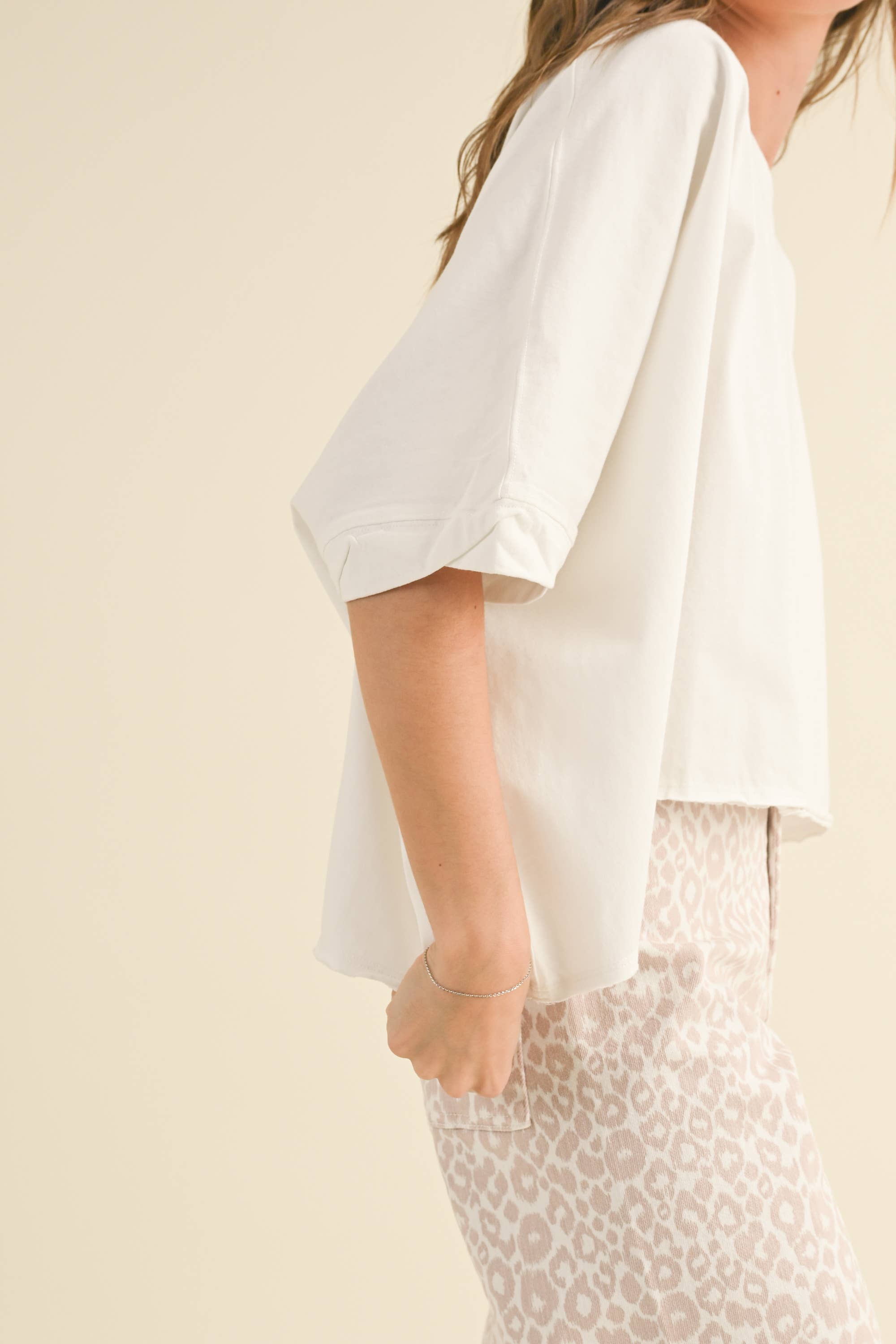 BYE AND WASH OVERSIZED TOP