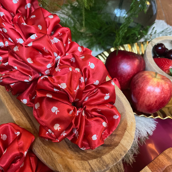 Apple A Day Oversized Satin Scrunchie