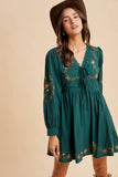 Embroidered Homestead Cotton Mini Dress