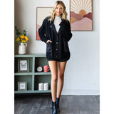 Knit Body Denim Layerd Jacket