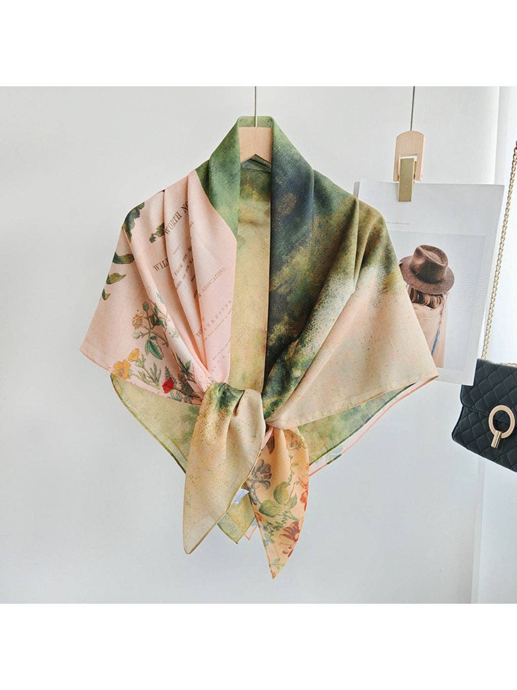 Scarvii - Painterly Floral Square Scarf