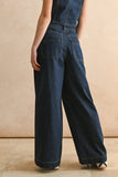 DARK DENIM WIDE LEG PANTS