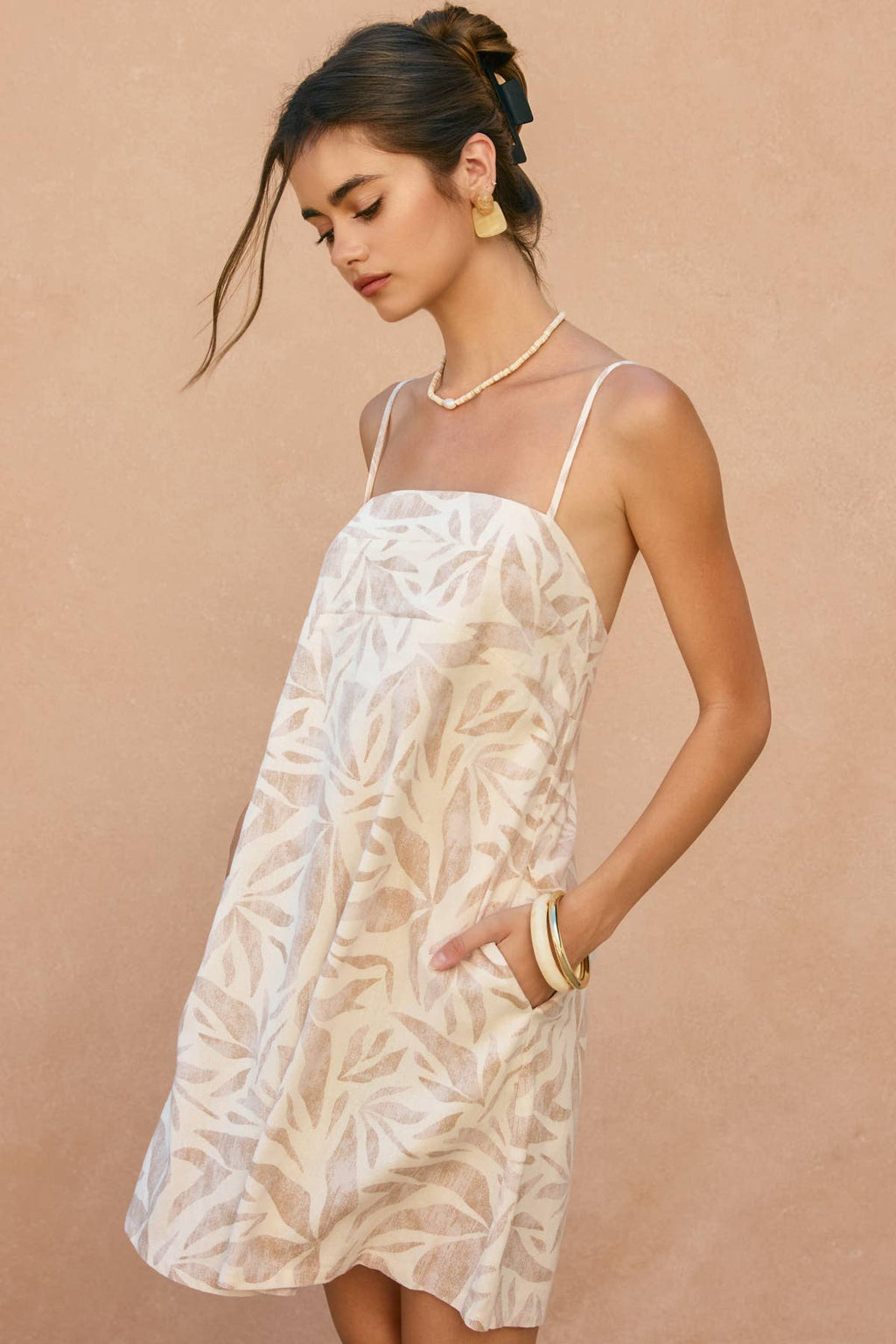 Driftwood Dreams Babydoll A-Line Mini Dress