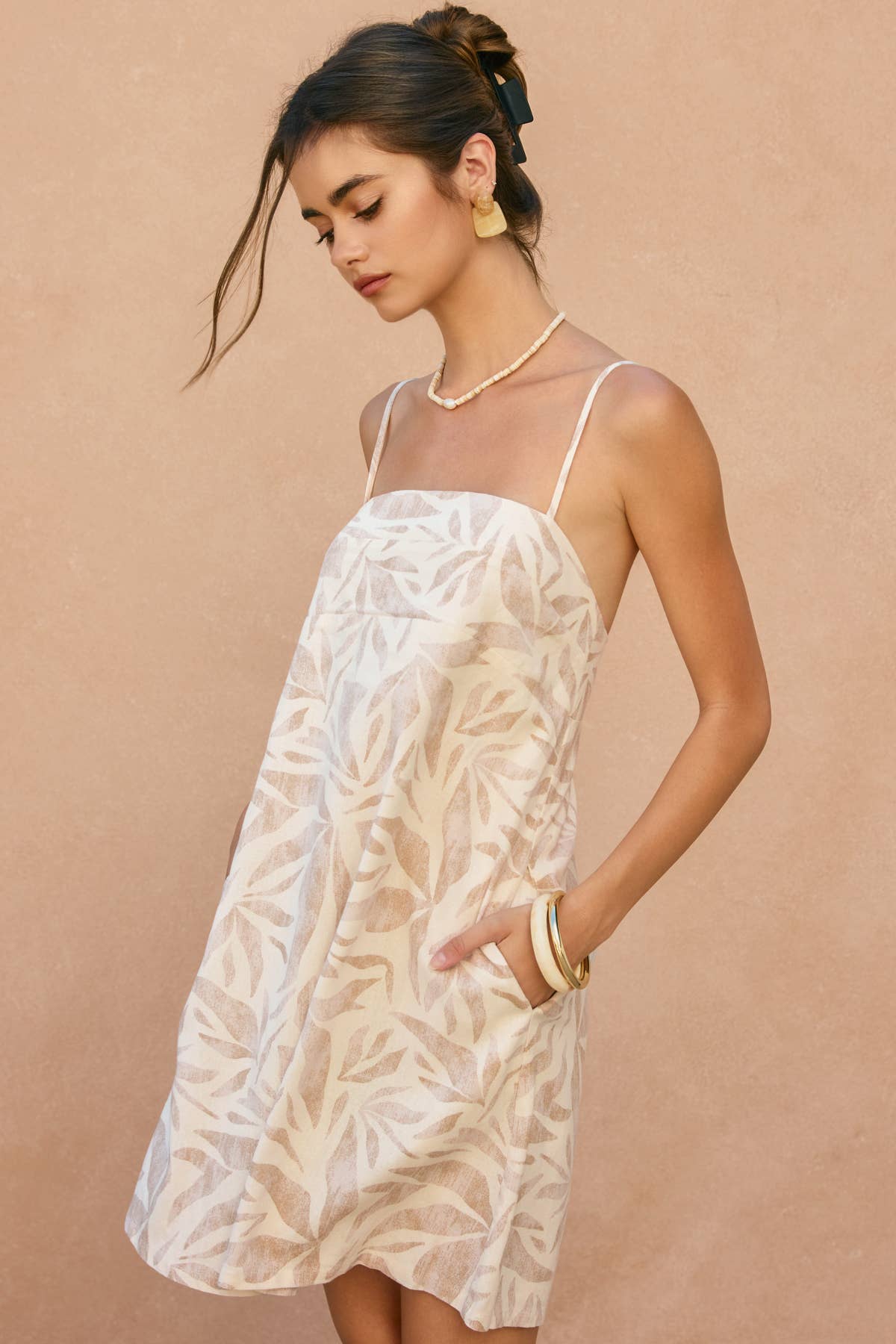 Driftwood Dreams Babydoll A-Line Mini Dress