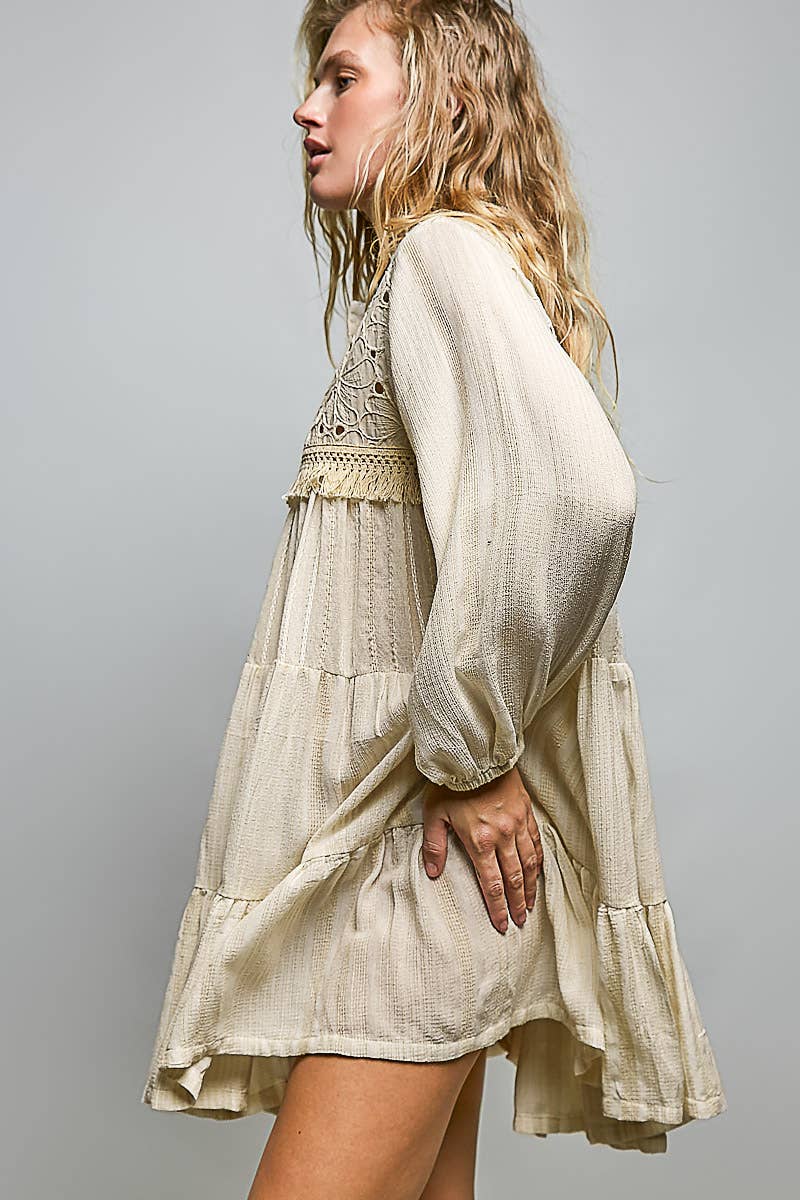 Tayia Embroidered Tunic Dress