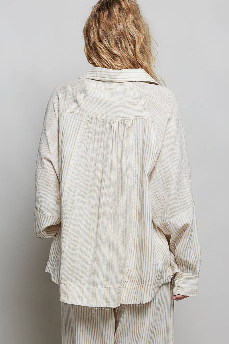 Raegan Woven Stripes Top