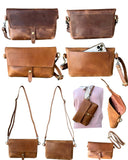 Crazy horse genuine leather crossbody