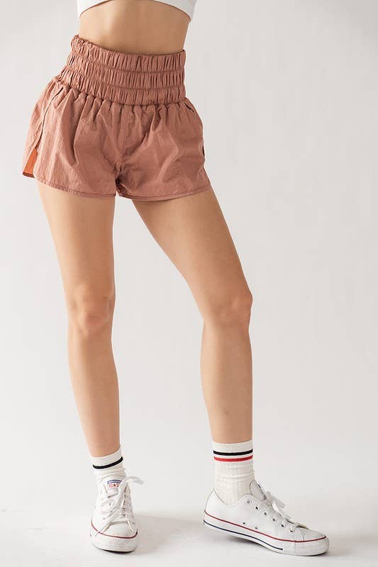 Viral Smocked Waist Running Shorts
