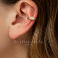 SOLITAIRE BAND EAR CUFFS