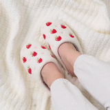 Strawberry Fuzzy Slippers