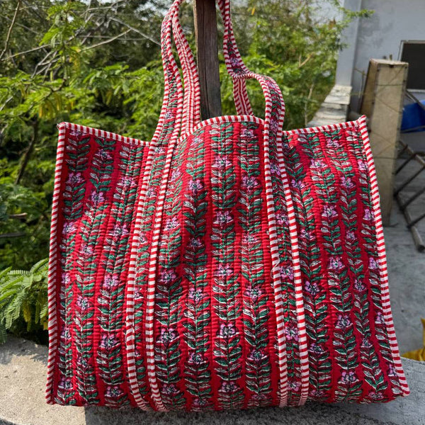 Taylor Quilted Floral Tote