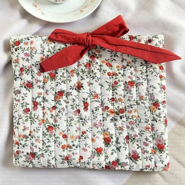 Emilia Red Floral Bible Cover