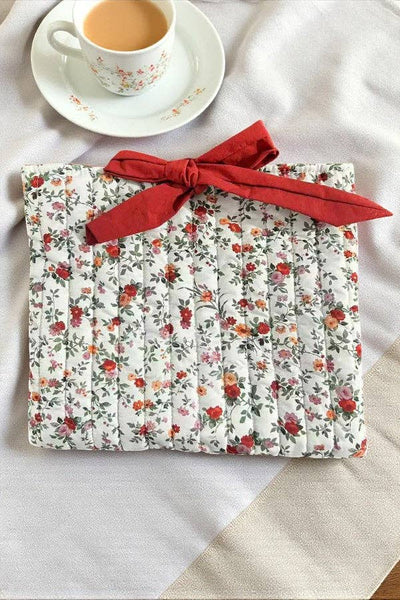 Emilia Red Floral Bible Cover