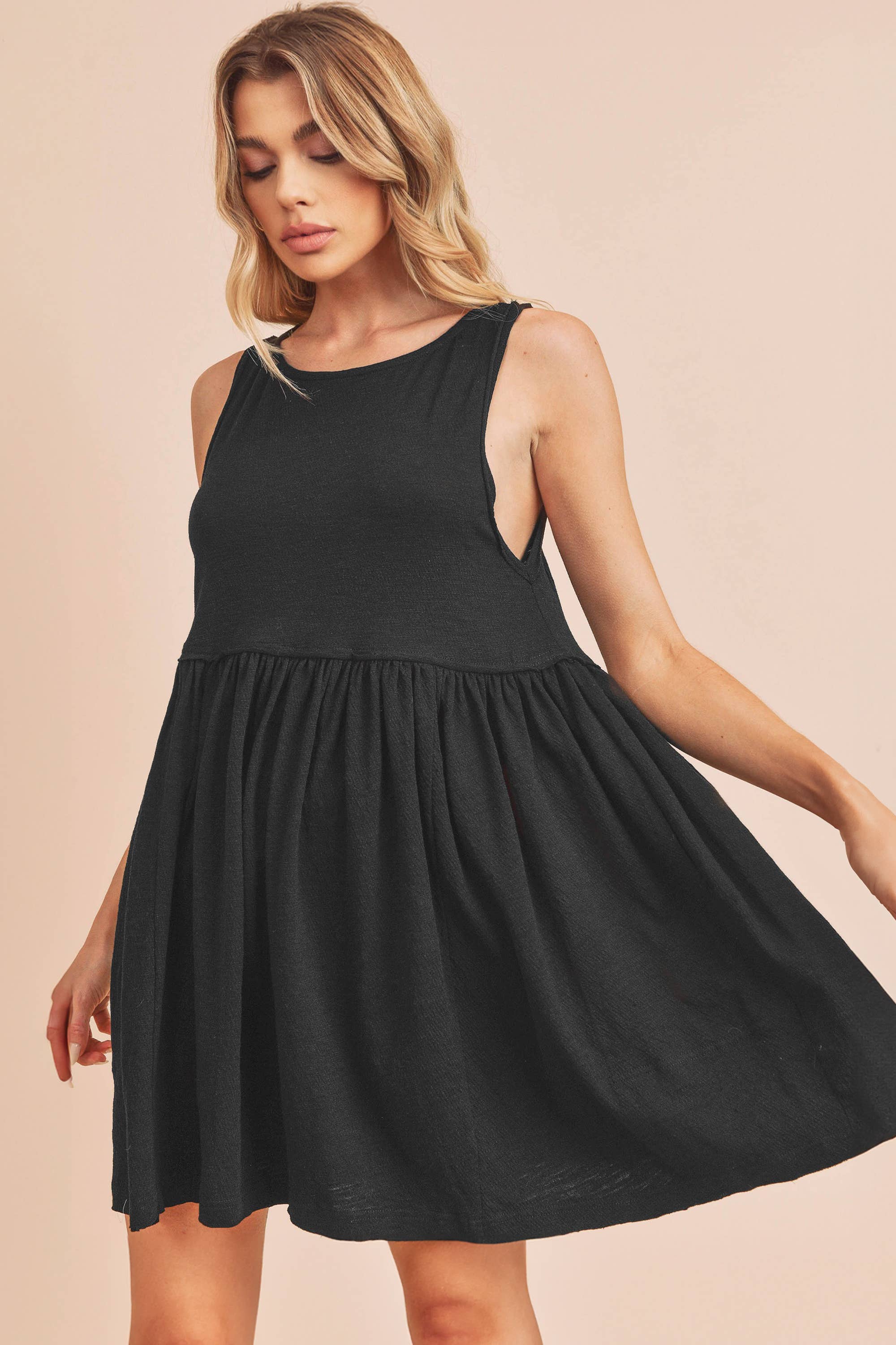 Torie Sleeveless Textured Mini Dress